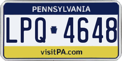 PA license plate LPQ4648