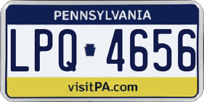 PA license plate LPQ4656