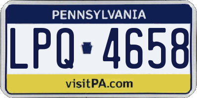 PA license plate LPQ4658