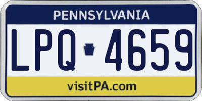 PA license plate LPQ4659