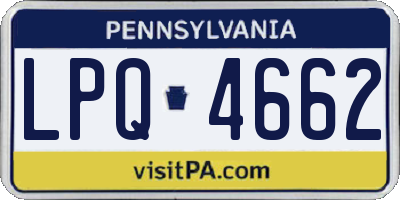 PA license plate LPQ4662