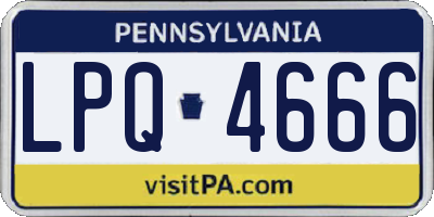 PA license plate LPQ4666