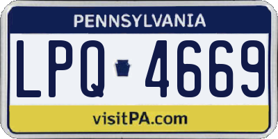 PA license plate LPQ4669