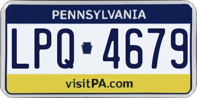 PA license plate LPQ4679