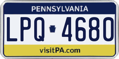 PA license plate LPQ4680