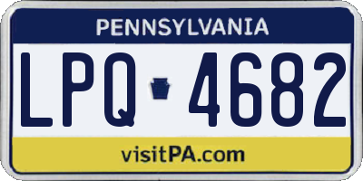 PA license plate LPQ4682