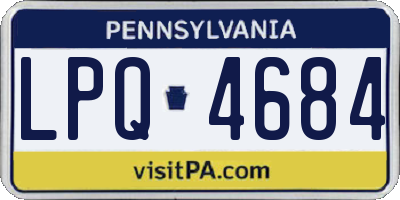 PA license plate LPQ4684