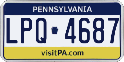 PA license plate LPQ4687