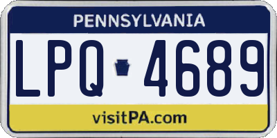 PA license plate LPQ4689
