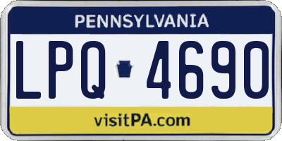 PA license plate LPQ4690