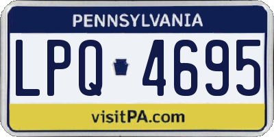 PA license plate LPQ4695