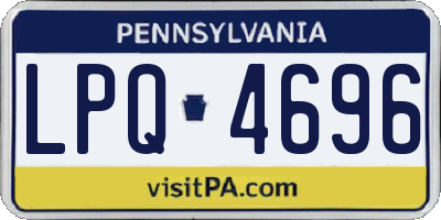PA license plate LPQ4696