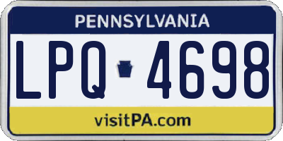 PA license plate LPQ4698