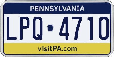 PA license plate LPQ4710