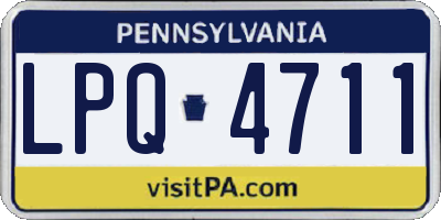 PA license plate LPQ4711