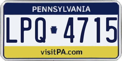 PA license plate LPQ4715