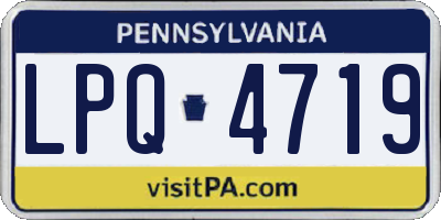 PA license plate LPQ4719