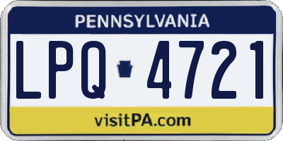 PA license plate LPQ4721