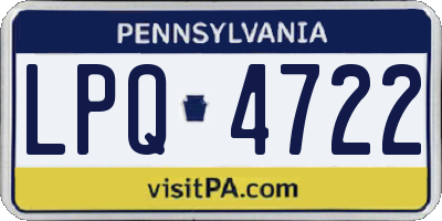 PA license plate LPQ4722
