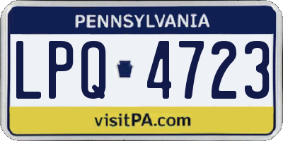 PA license plate LPQ4723