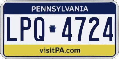 PA license plate LPQ4724
