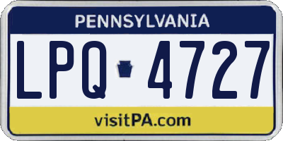 PA license plate LPQ4727