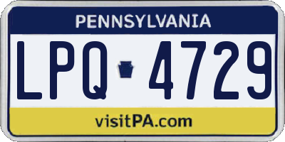 PA license plate LPQ4729