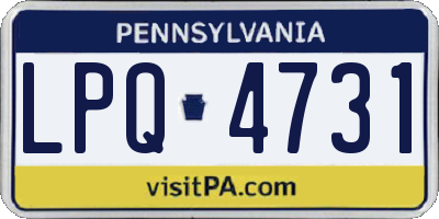 PA license plate LPQ4731