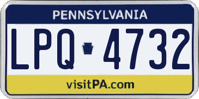 PA license plate LPQ4732