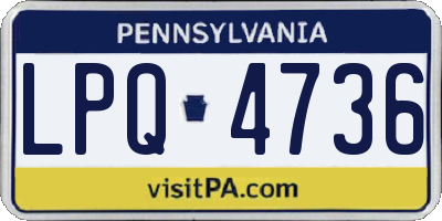 PA license plate LPQ4736