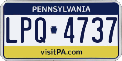 PA license plate LPQ4737