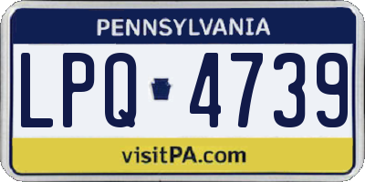 PA license plate LPQ4739