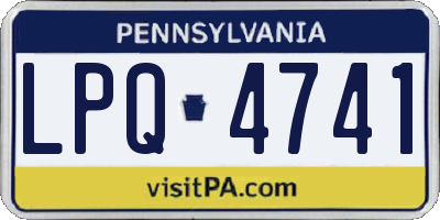 PA license plate LPQ4741