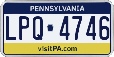 PA license plate LPQ4746