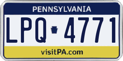 PA license plate LPQ4771