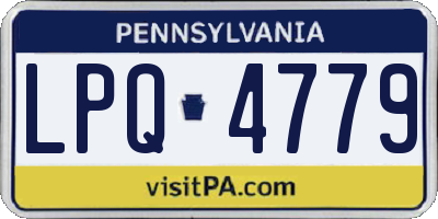 PA license plate LPQ4779