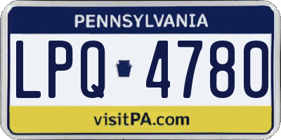 PA license plate LPQ4780