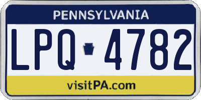 PA license plate LPQ4782