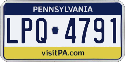 PA license plate LPQ4791