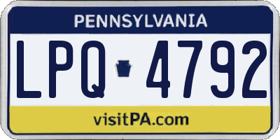 PA license plate LPQ4792
