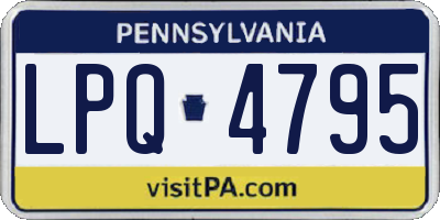 PA license plate LPQ4795