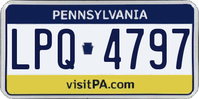 PA license plate LPQ4797