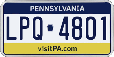 PA license plate LPQ4801