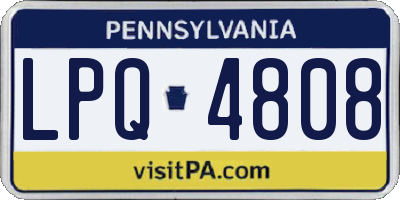 PA license plate LPQ4808
