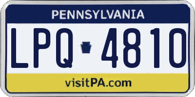 PA license plate LPQ4810