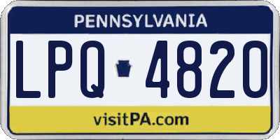 PA license plate LPQ4820