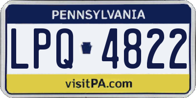 PA license plate LPQ4822