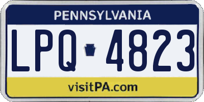 PA license plate LPQ4823