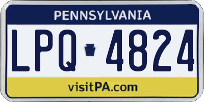 PA license plate LPQ4824