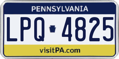 PA license plate LPQ4825